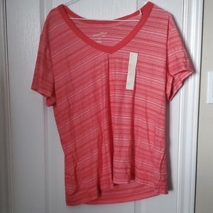 V-neck striped shirt